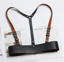 Load image into Gallery viewer, Mon Amie Cherry Vest Belt, harness Belt, cage Belt, party, streetwear, black-belt, tan-belt, beige-belt, brown-belt,