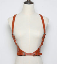 Load image into Gallery viewer, Mon Amie Cherry Vest Belt, harness Belt, cage Belt, party, streetwear, black-belt, tan-belt, beige-belt, brown-belt,