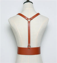 Load image into Gallery viewer, Mon Amie Cherry Vest Belt, harness Belt, cage Belt, party, streetwear, black-belt, tan-belt, beige-belt, brown-belt,