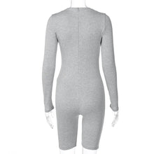 Load image into Gallery viewer, Mon Amie Cherry, Light Grey jumpsuit, playsuit, romper, sexy wear, clubwear, sportwear