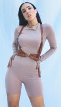 Load image into Gallery viewer, Mon Amie Cherry, TAN, NUDE, Beige jumpsuit, playsuit, romper, sexy wear, clubwear, sportwear, playsuit