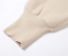 Load image into Gallery viewer, Mon Amie Cherry, Cropped Sweater, beige sweater, neck-arm sweater, soft sweater, streetwear, sexy sweater, casual