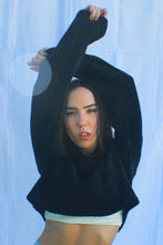 Load image into Gallery viewer, Mon Amie Cherry, Sexy Sweater, Dark grey sweater, soft , cropped sweater, casual, streetwear,
