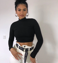 Load image into Gallery viewer, Mon Amie cherry, long sleeve top, hallow back, cotton tops