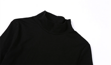 Load image into Gallery viewer, Mon Amie cherry, long sleeve top, hallow, sexy top, clubwear back, cotton tops